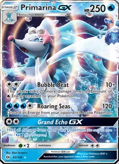 Primarina GX — Sun & Moon #42, 2017. Illustrated by 5ban Graphics.