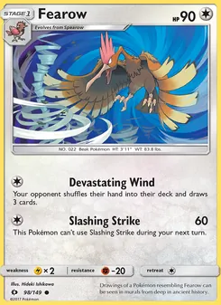 Fearow — Sun & Moon #98, 2017. Illustrated by Hideki Ishikawa.