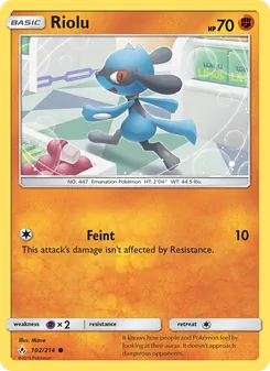 Riolu — Unbroken Bonds #102, 2019. Illustrated by Mizue.