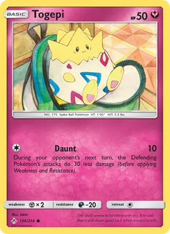 Togepi — Unbroken Bonds #136, 2019. Illustrated by Sekio.