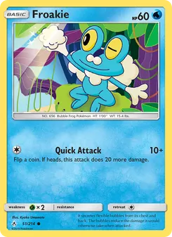 Froakie — Unbroken Bonds #51, 2019. Illustrated by Kyoko Umemoto.