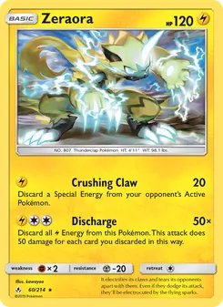 Zeraora — Unbroken Bonds #60, 2019. Illustrated by kawayoo.