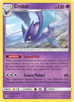Crobat — Unbroken Bonds #66, 2019. Illustrated by Anesaki Dynamic.