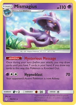 Mismagius — Unbroken Bonds #78, 2019. Illustrated by sui.