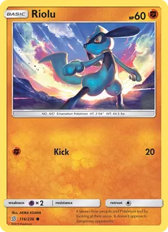 Riolu — Unified Minds #116, 2019. Illustrated by AKIRA EGAWA.