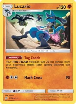 Lucario — Unified Minds #117, 2019. Illustrated by kirisAki.