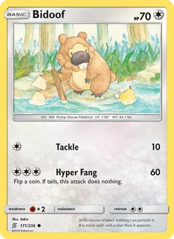 Bidoof — Unified Minds #171, 2019. Illustrated by Sekio.