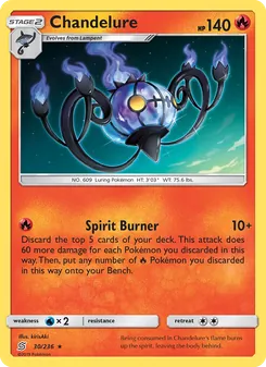 Chandelure — Unified Minds #30, 2019. Illustrated by kirisAki.