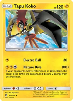 Tapu Koko — Unified Minds #69, 2019. Illustrated by Shin Nagasawa.