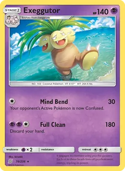Exeggutor — Unified Minds #74, 2019. Illustrated by kirisAki.