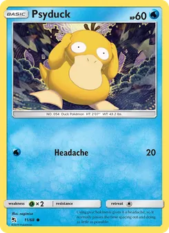 Psyduck — Hidden Fates #11, 2019. Illustrated by nagimiso.