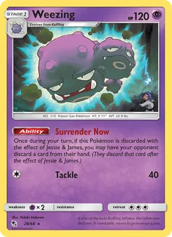 Weezing — Hidden Fates #29, 2019. Illustrated by Hideki Ishikawa.