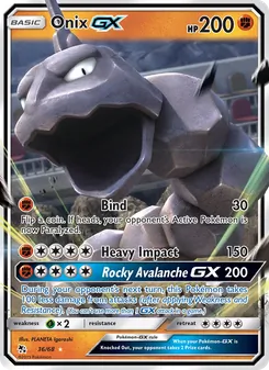 Onix GX — Hidden Fates #36, 2019. Illustrated by PLANETA Igarashi.
