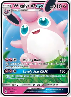 Wigglytuff GX — Hidden Fates #42, 2019. Illustrated by 5ban Graphics.