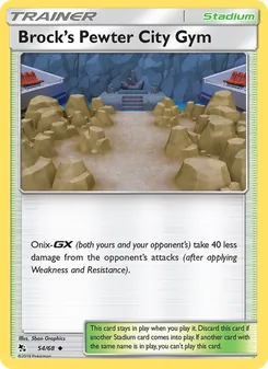 Brock’s Pewter City Gym — Hidden Fates #54, 2019. Illustrated by 5ban Graphics.