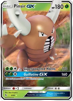 Pinsir GX — Hidden Fates #6, 2019. Illustrated by 5ban Graphics.