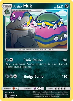 Alolan Muk — Cosmic Eclipse #131, 2019. Illustrated by MAHOU.