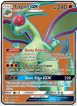 Flygon GX — Cosmic Eclipse #218, 2019. Illustrated by PLANETA Tsuji.
