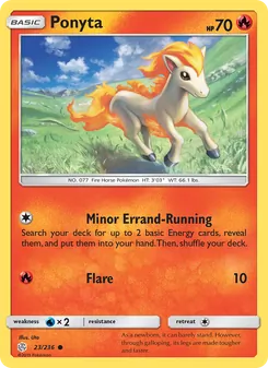 Ponyta — Cosmic Eclipse #23, 2019. Illustrated by Uta.