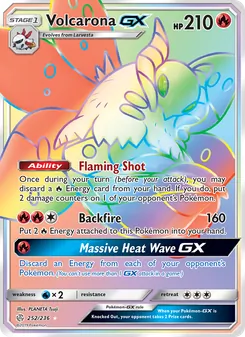Volcarona GX — Cosmic Eclipse #252, 2019. Illustrated by PLANETA Tsuji.