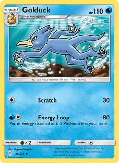 Golduck — Cosmic Eclipse #41, 2019. Illustrated by Shigenori Negishi.