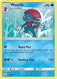 Weavile — Cosmic Eclipse #44, 2019. Illustrated by MAHOU.
