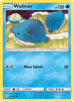 Wailmer — Cosmic Eclipse #45, 2019. Illustrated by Tomokazu Komiya.