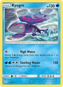 Kyogre — Cosmic Eclipse #53, 2019. Illustrated by kawayoo.