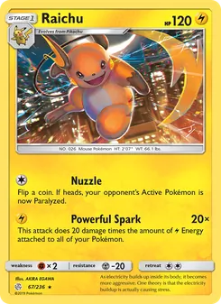 Raichu — Cosmic Eclipse #67, 2019. Illustrated by AKIRA EGAWA.