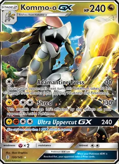Kommo-o GX — Guardians Rising #100, 2017. Illustrated by 5ban Graphics.