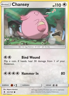 Chansey — Guardians Rising #101, 2017. Illustrated by Megumi Mizutani.