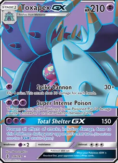 Toxapex GX — Guardians Rising #136, 2017. Illustrated by 5ban Graphics.