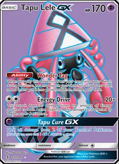Tapu Lele GX — Guardians Rising #137, 2017. Illustrated by 5ban Graphics.
