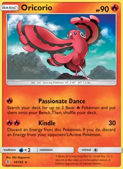 Oricorio — Guardians Rising #14, 2017. Illustrated by Shin Nagasawa.