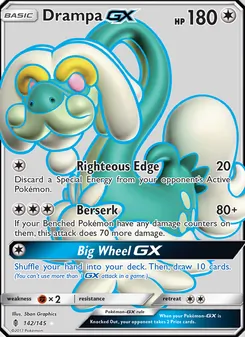 Drampa GX — Guardians Rising #142, 2017. Illustrated by 5ban Graphics.