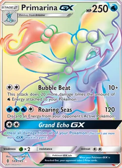Primarina GX — Guardians Rising #149, 2017. Illustrated by 5ban Graphics.
