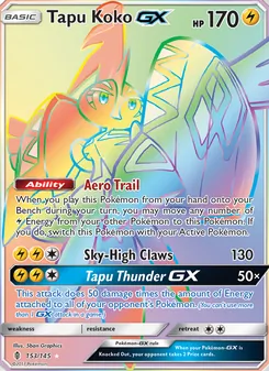 Tapu Koko GX — Guardians Rising #153, 2017. Illustrated by 5ban Graphics.