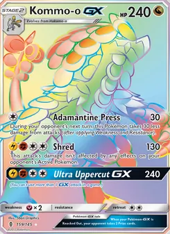 Kommo-o GX — Guardians Rising #159, 2017. Illustrated by 5ban Graphics.