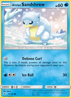 Alolan Sandshrew — Guardians Rising #19, 2017. Illustrated by Mizue.