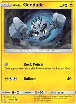 Alolan Geodude — Guardians Rising #40, 2017. Illustrated by Hitoshi Ariga.