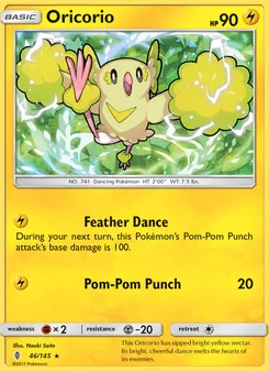 Oricorio — Guardians Rising #46, 2017. Illustrated by Naoki Saito.