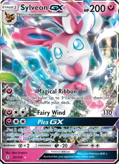 Sylveon GX — Guardians Rising #92, 2017. Illustrated by 5ban Graphics.