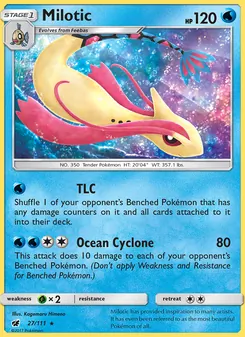 Milotic — Crimson Invasion #27, 2017. Illustrated by Kagemaru Himeno.