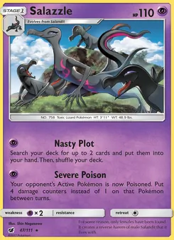 Salazzle — Crimson Invasion #47, 2017. Illustrated by Shin Nagasawa.