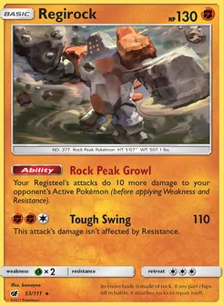 Regirock — Crimson Invasion #53, 2017. Illustrated by kawayoo.