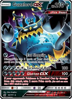 Guzzlord GX — Crimson Invasion #63, 2017. Illustrated by 5ban Graphics.