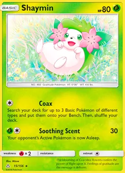 Shaymin — Ultra Prism #15, 2018. Illustrated by Mizue.