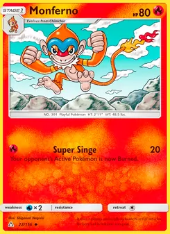 Monferno — Ultra Prism #22, 2018. Illustrated by Shigenori Negishi.