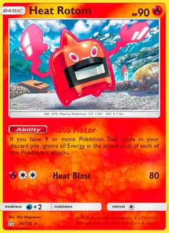 Heat Rotom — Ultra Prism #24, 2018. Illustrated by Shin Nagasawa.