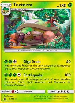 Torterra — Ultra Prism #9, 2018. Illustrated by kawayoo.